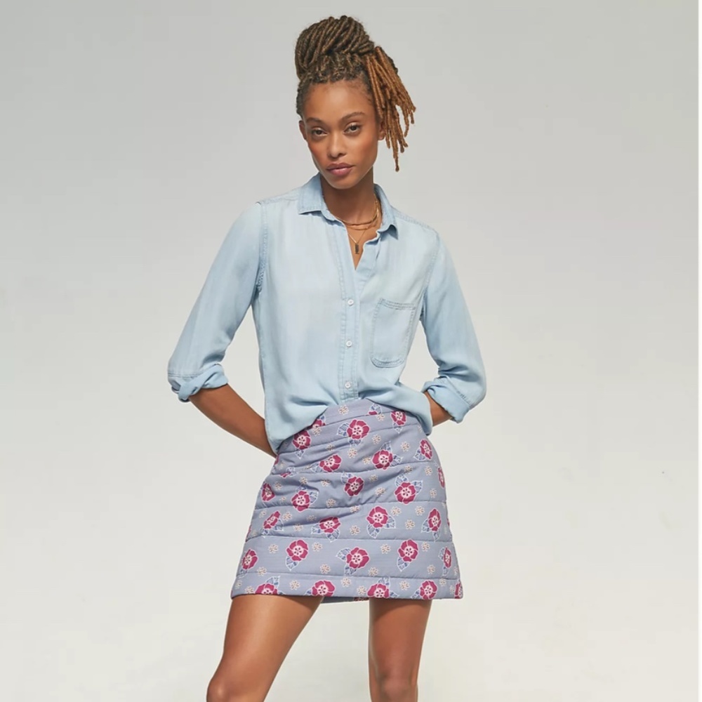 ANTHROPOLOGIE Floral Quilted Mini Skirt - Carleen